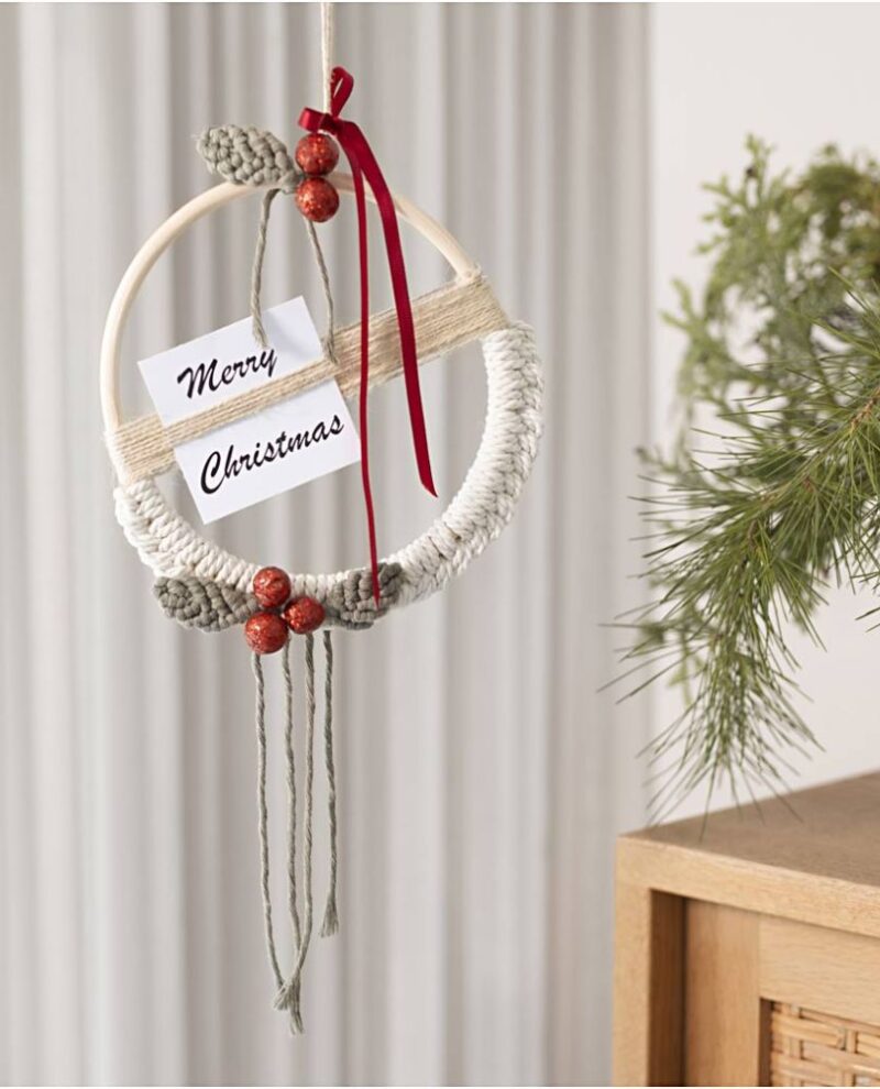 workshoppakket macramé kerstkrans