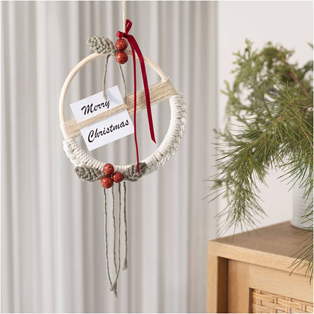 workshoppakket macramé kerstkrans