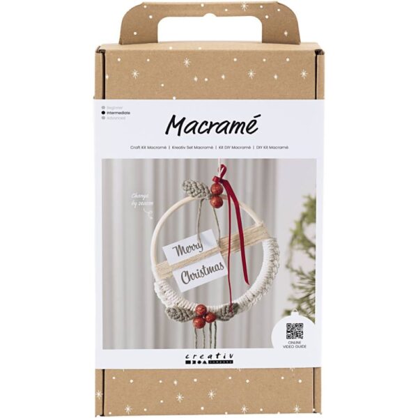 Workshoppakket macramé kerstkrans - Afbeelding 2