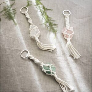 workshoppakket macramé sleutelhangers