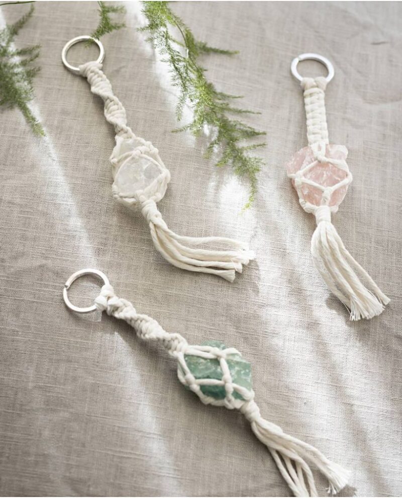 workshoppakket macramé sleutelhangers