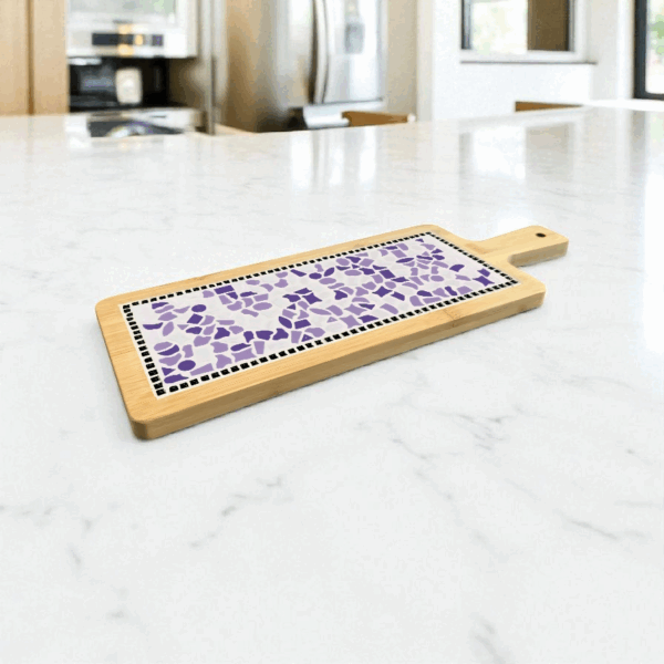 borrelplank mozaïek paars-wit-violet