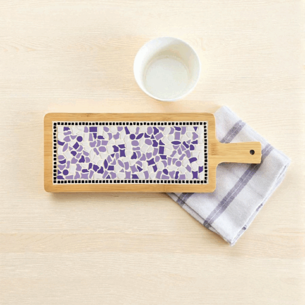 borrelplank mozaïek paars-wit-violet