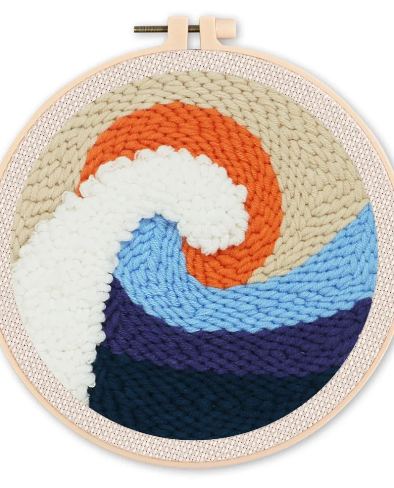 Punchneedle golven - Workshoppakket