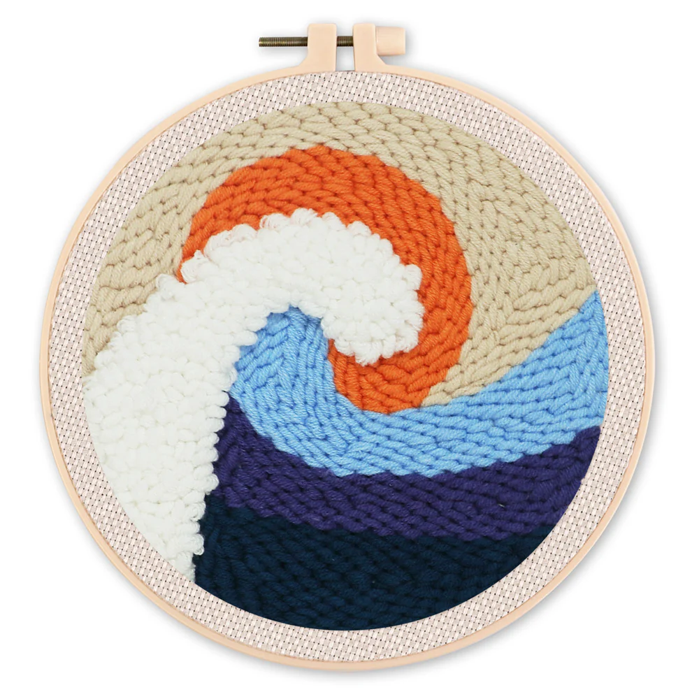Punchneedle golven - Workshoppakket