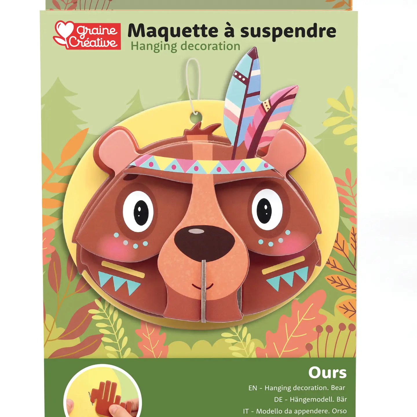 workshoppakket kartonnen kinderkamerdecoratie - kartonnen beer