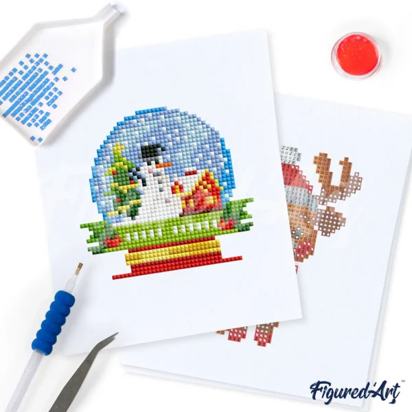 workshoppakket diamond painting - kerst 3