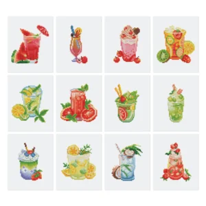 workshoppakket diamond painting mocktails