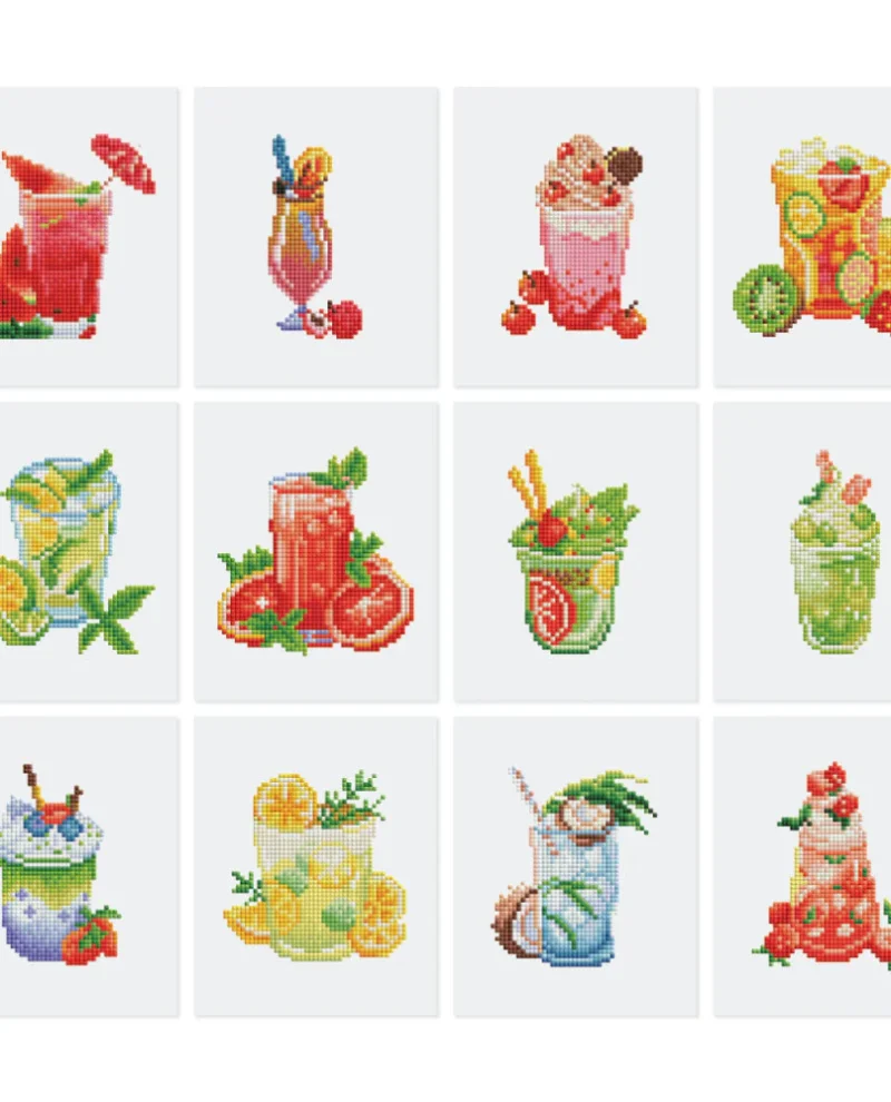 workshoppakket diamond painting mocktails