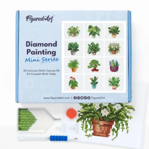 Workshoppakket diamond painting planten